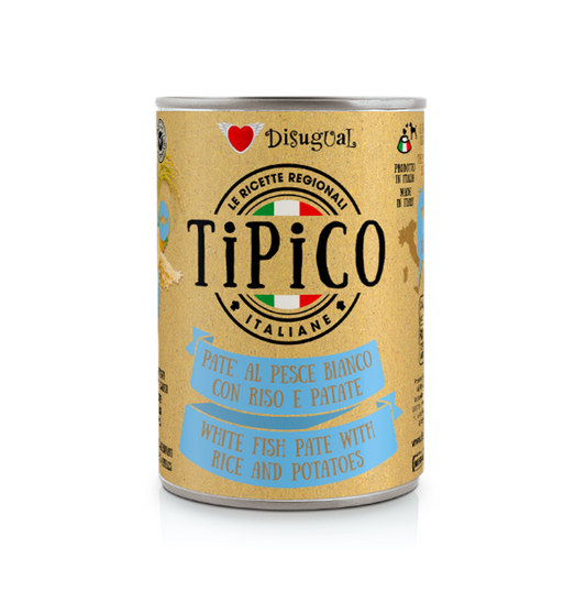 Disugual Tipico Pescado Blanco con Arroz y Papas - Alimento para Perro