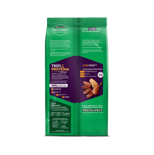 Dog Chow Adultos Triple Proteína - Alimento para Perros