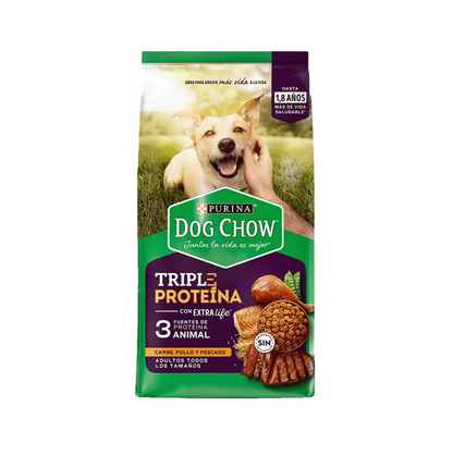 Dog Chow Adultos Triple Proteína - Alimento para Perros