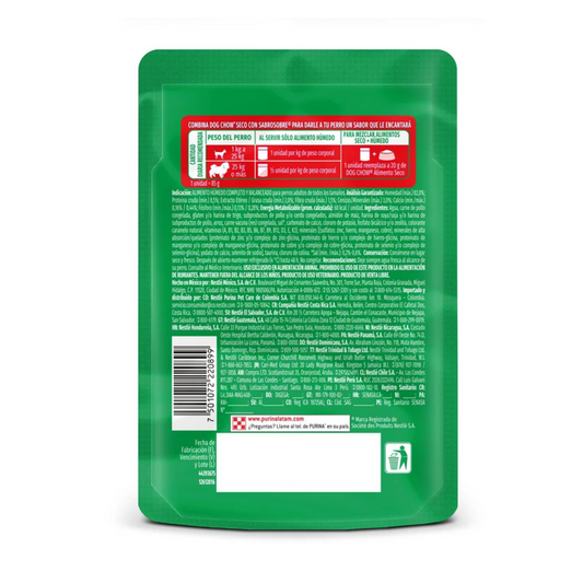 Dog Chow Pouch Adultos Carne - Alimento Húmedo para Perros