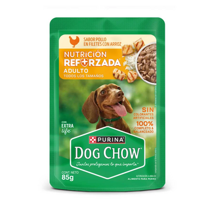 Dog Chow Pouch Adultos Pollo - Alimento Húmedo para Perros
