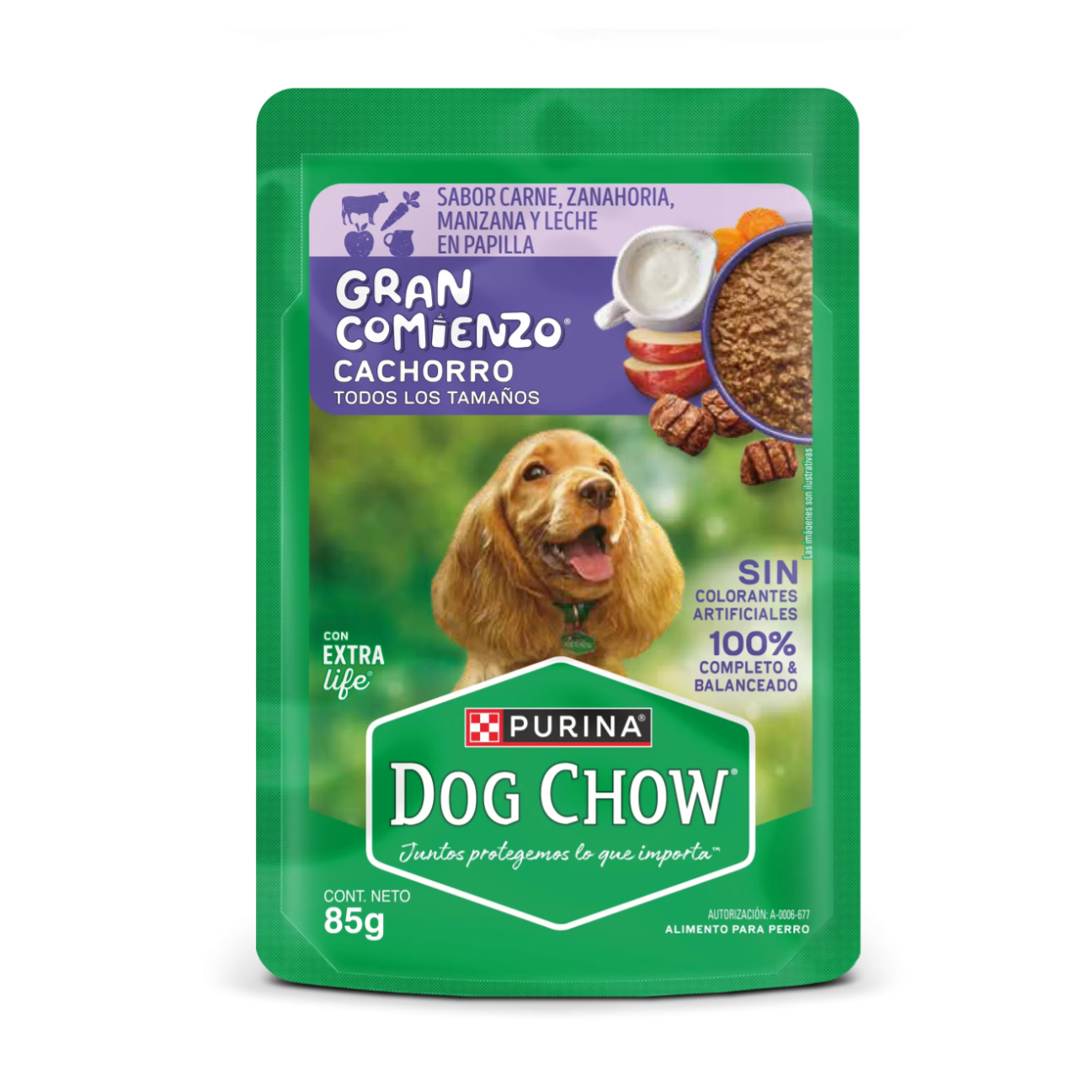 Dog Chow Pouch Cachorros Carne - Alimento Húmedo para Perros