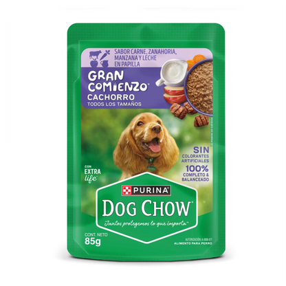 Dog Chow Pouch Cachorros Carne - Alimento Húmedo para Perros