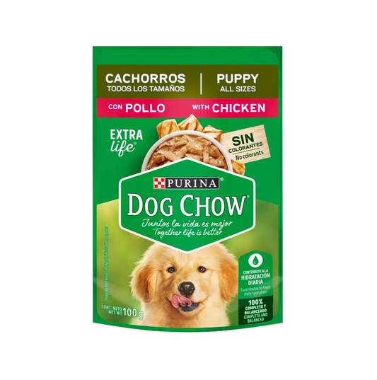 Dog Chow Pouch Cachorros Pollo - Alimento Húmedo para Perros