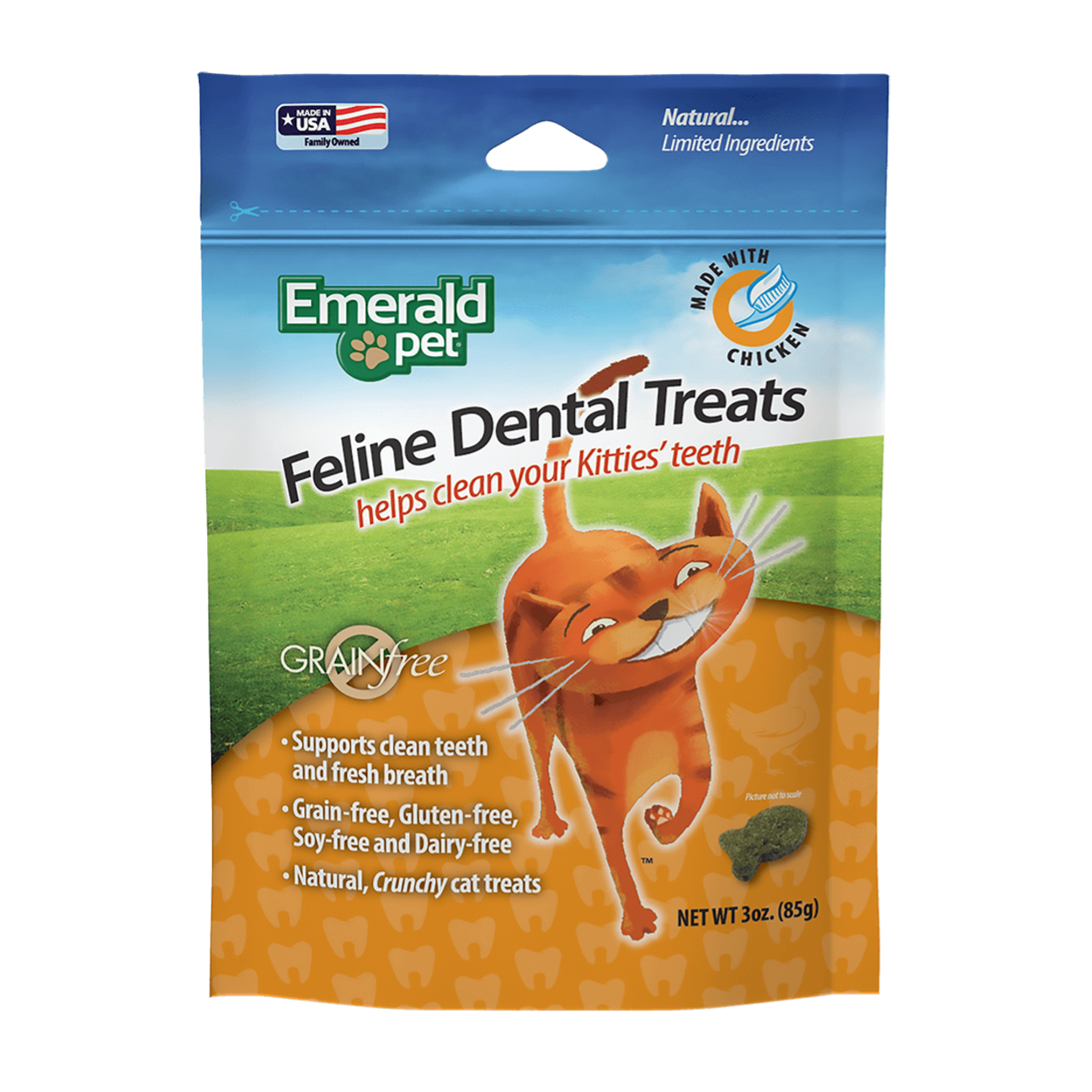 Emerald Pet Cat Snack Dental Pollo - Snacks para Gatos