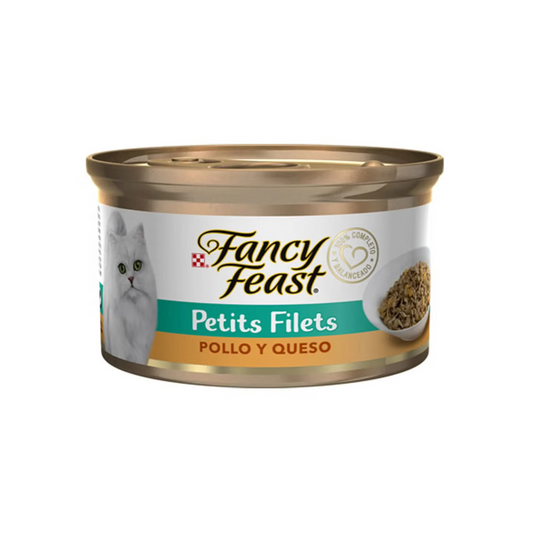 Fancy Feast Petit Filets Pollo y Queso - Alimento Húmedo para Gatos