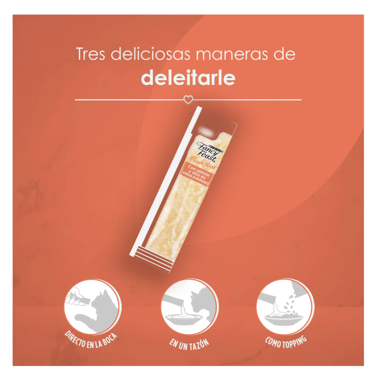 Fancy Feast Purée Kiss Atún y Salmón - Snacks para Gatos