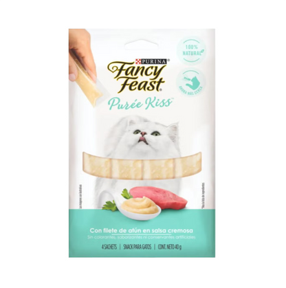 Fancy Feast Purée Kiss Atún - Snacks para Gatos