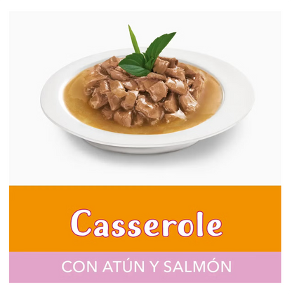 Fancy Feast Pouch Casserole Atún y Salmón - Alimento Húmedo para Gatos