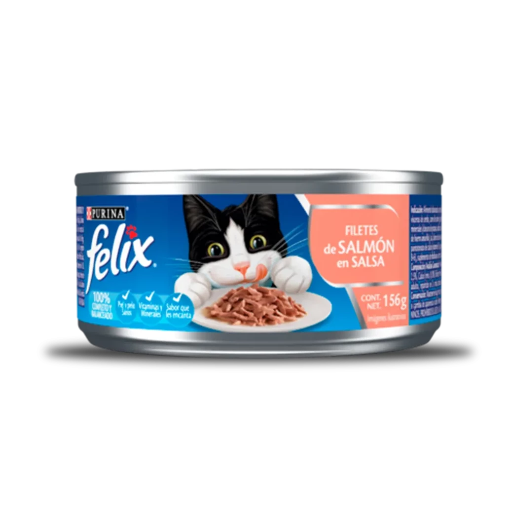 Felix Filetes de Salmón en Salsa - Alimento Húmedo para Gatos