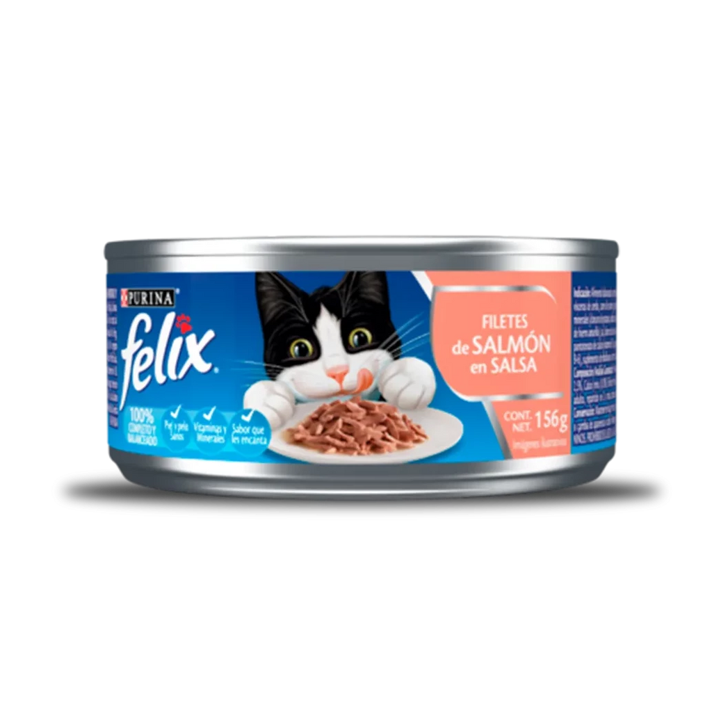 Felix Filetes de Salmón en Salsa - Alimento Húmedo para Gatos