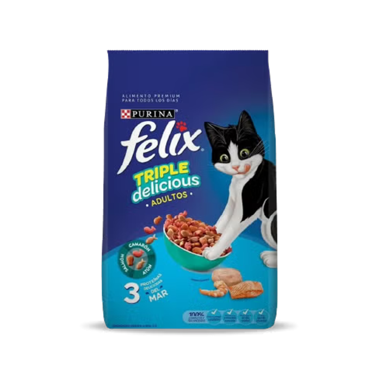 Felix Gato Adulto Triple Delicious Mar - Alimento para Gatos