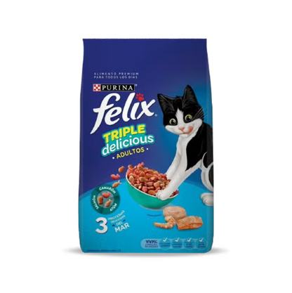 Felix Gato Adulto Triple Delicious Mar - Alimento para Gatos
