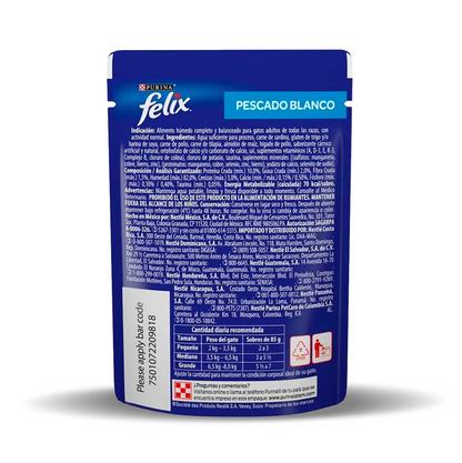 Felix con Pescado Blanco - Alimento para Gatos