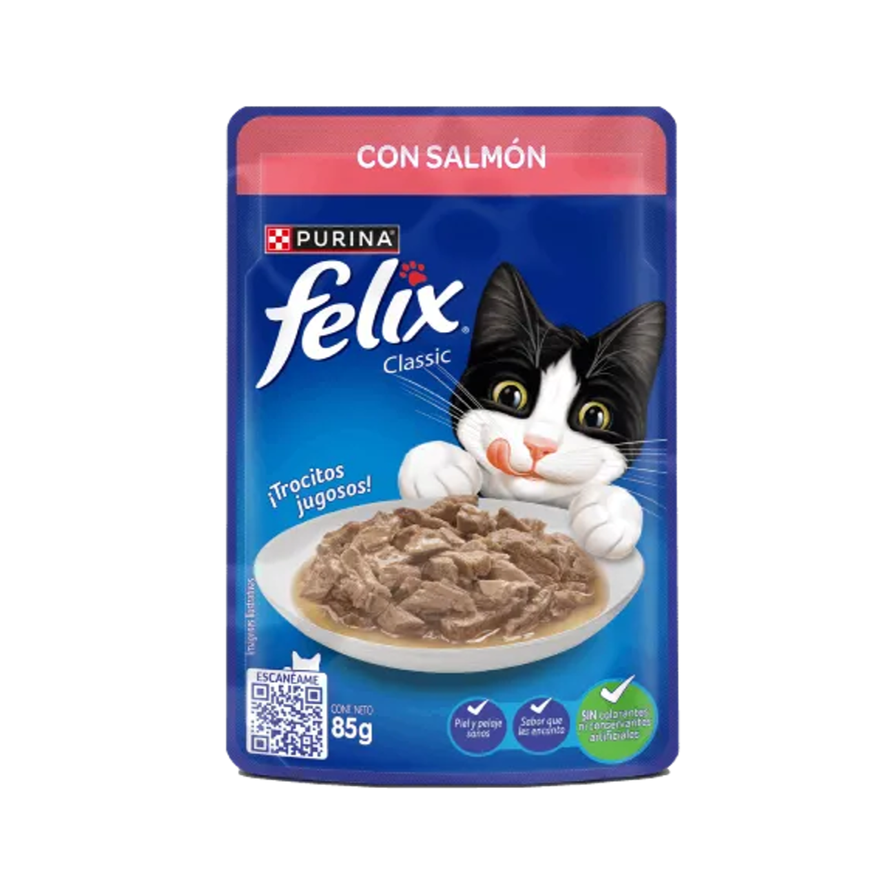 Felix Pouch con Salmón - Alimento Húmedo para Gatos