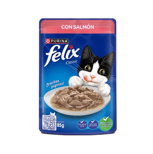 Felix Pouch con Salmón - Alimento Húmedo para Gatos