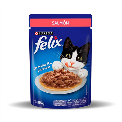 Felix con Salmón - Alimento Húmedo para Gatos
