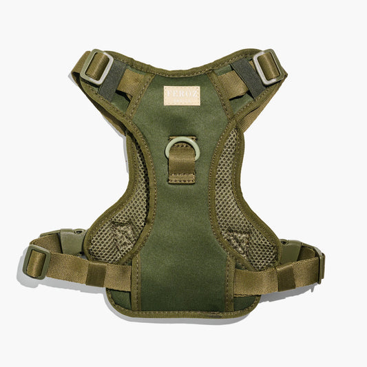 Feroz Arnés Deportivo Basic Verde Militar - Arnés para Perros