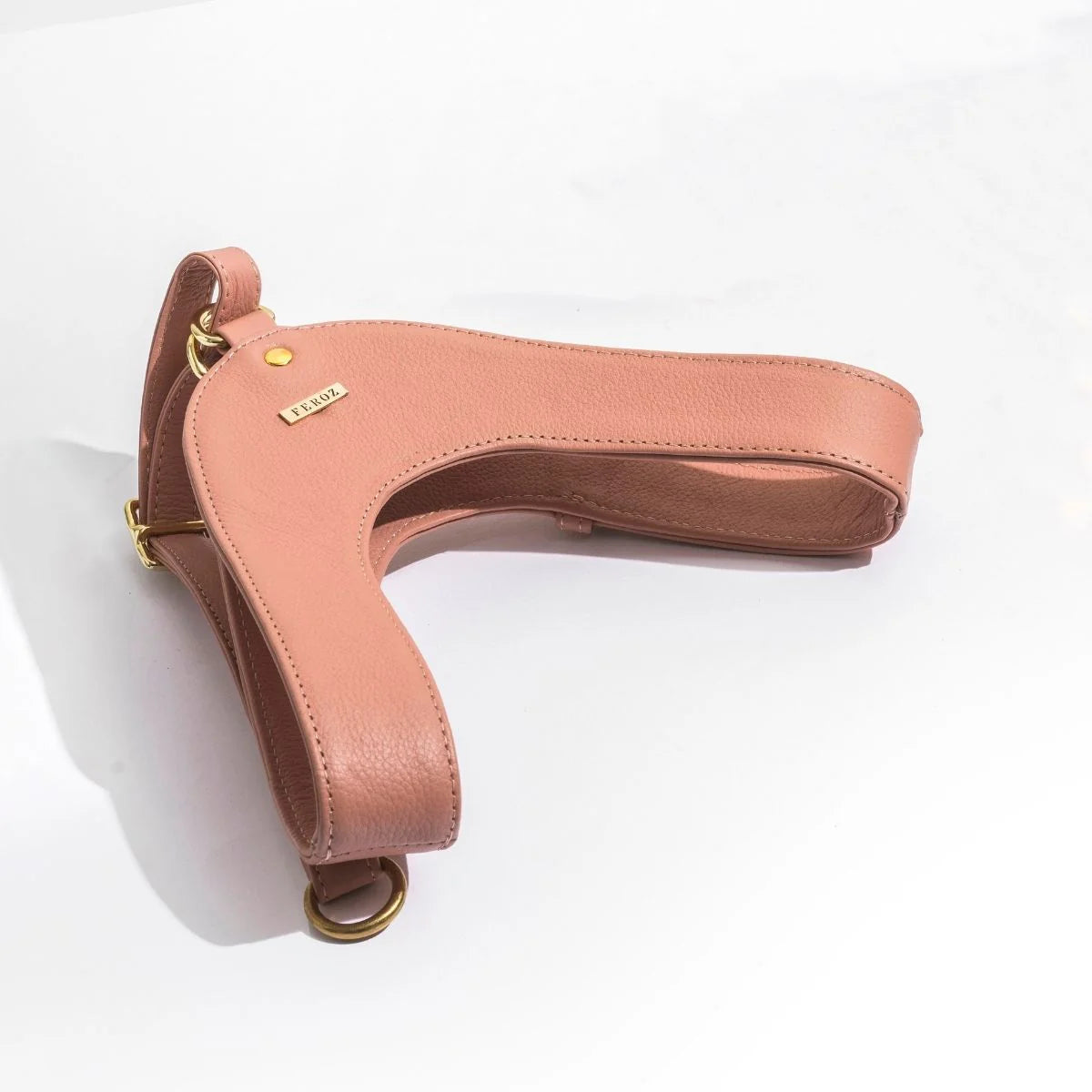 Feroz Arnés de Cuero Rosa - Arnés para Perros