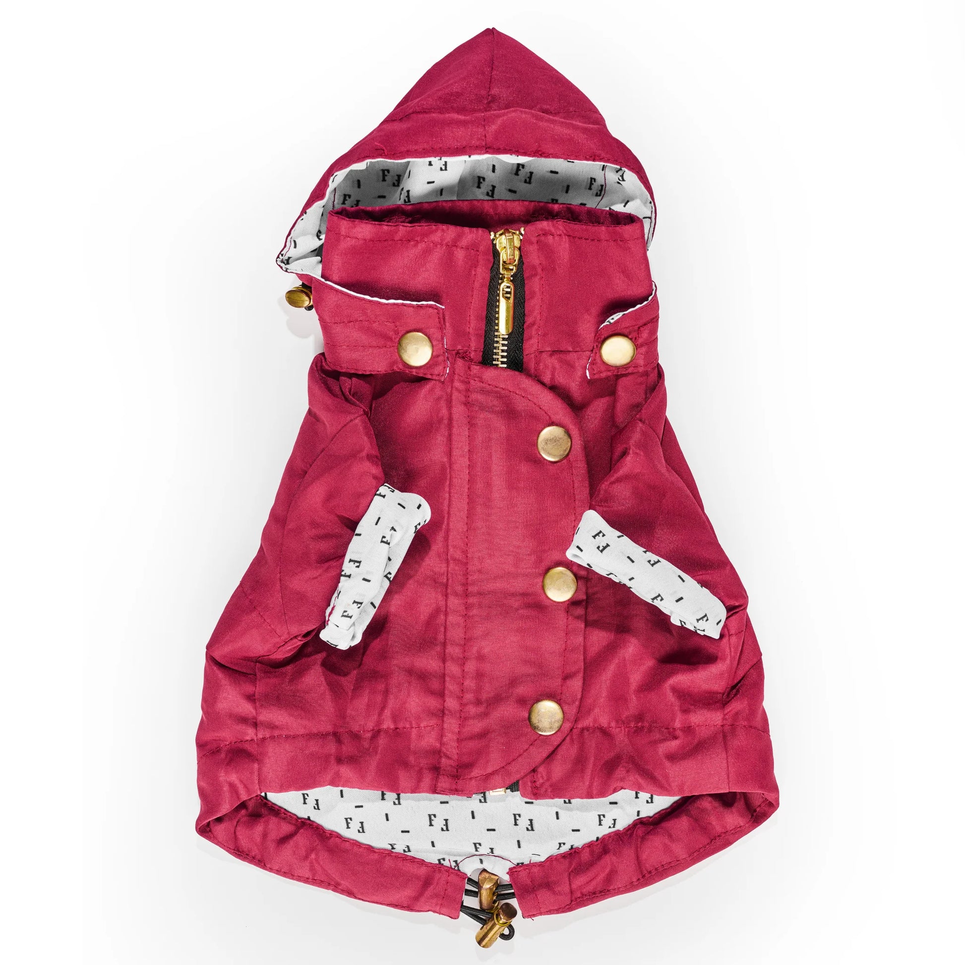 Feroz Chaqueta Impermeable Vinotinto - Ropa para Perros