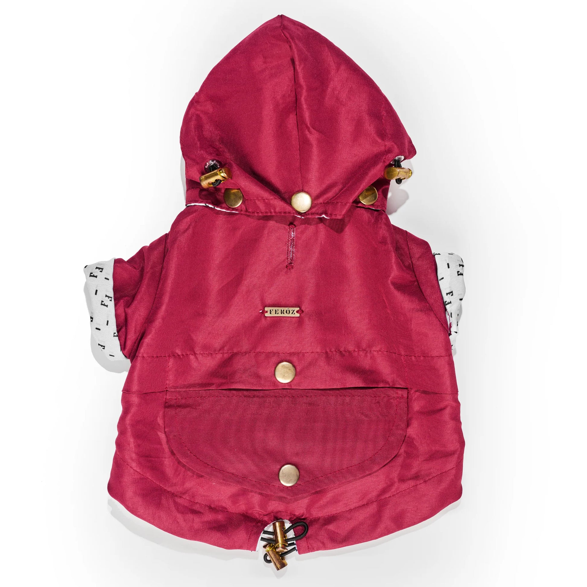 Feroz Chaqueta Impermeable Vinotinto - Ropa para Perros