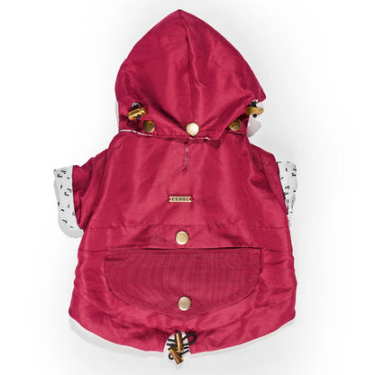 Feroz Chaqueta Impermeable Vinotinto - Ropa para Perros