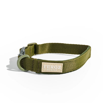 Feroz Collar Reata Basic Verde Militar - Collares para Perros