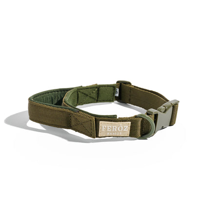 Feroz Collar Reata Basic Verde Militar - Collares para Perros