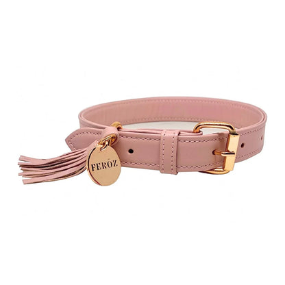 Feroz Collar de Cuero Rosa - Collares para Perros