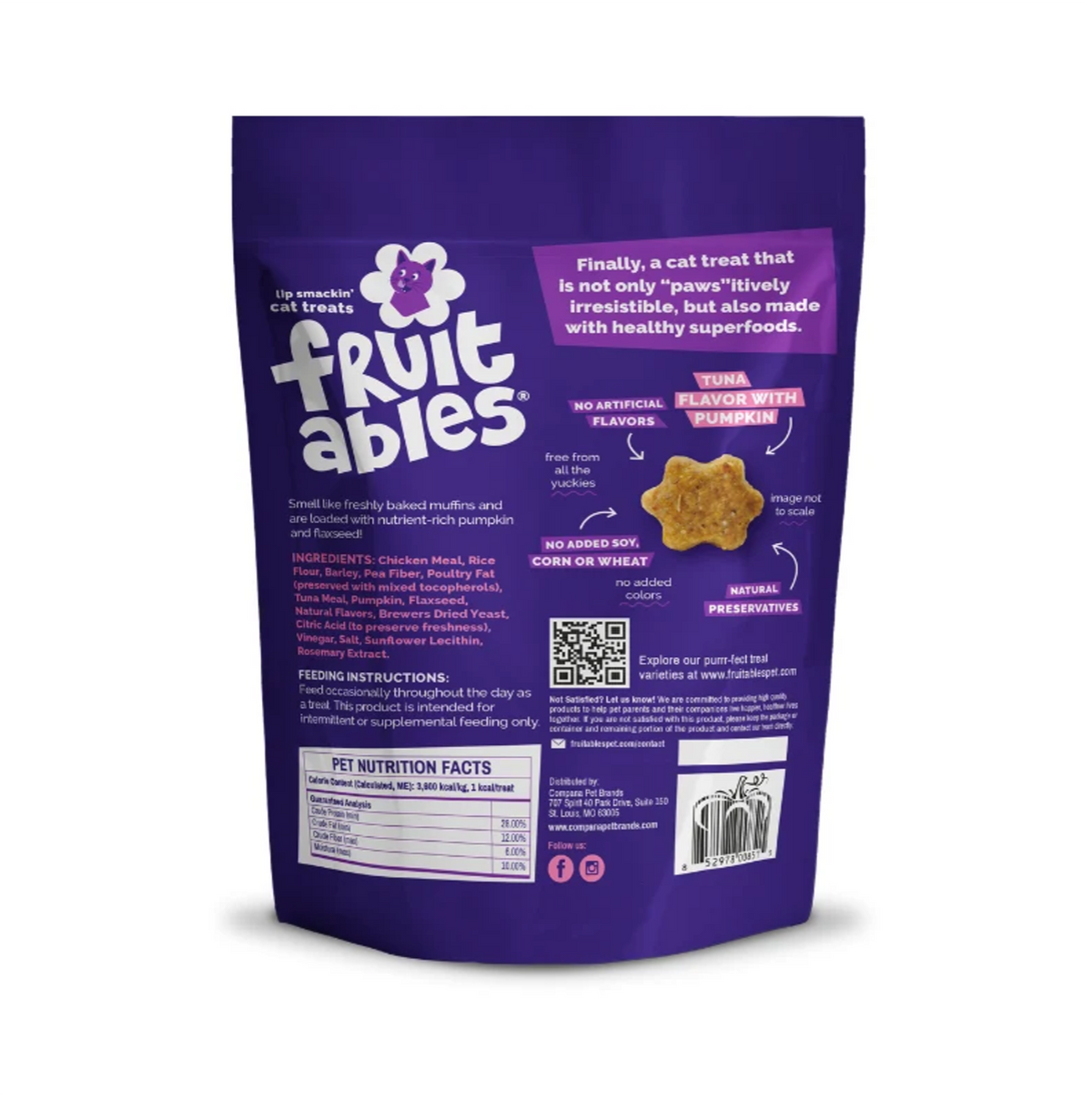 Fruitables Atún y Calabaza - Snacks para Gatos