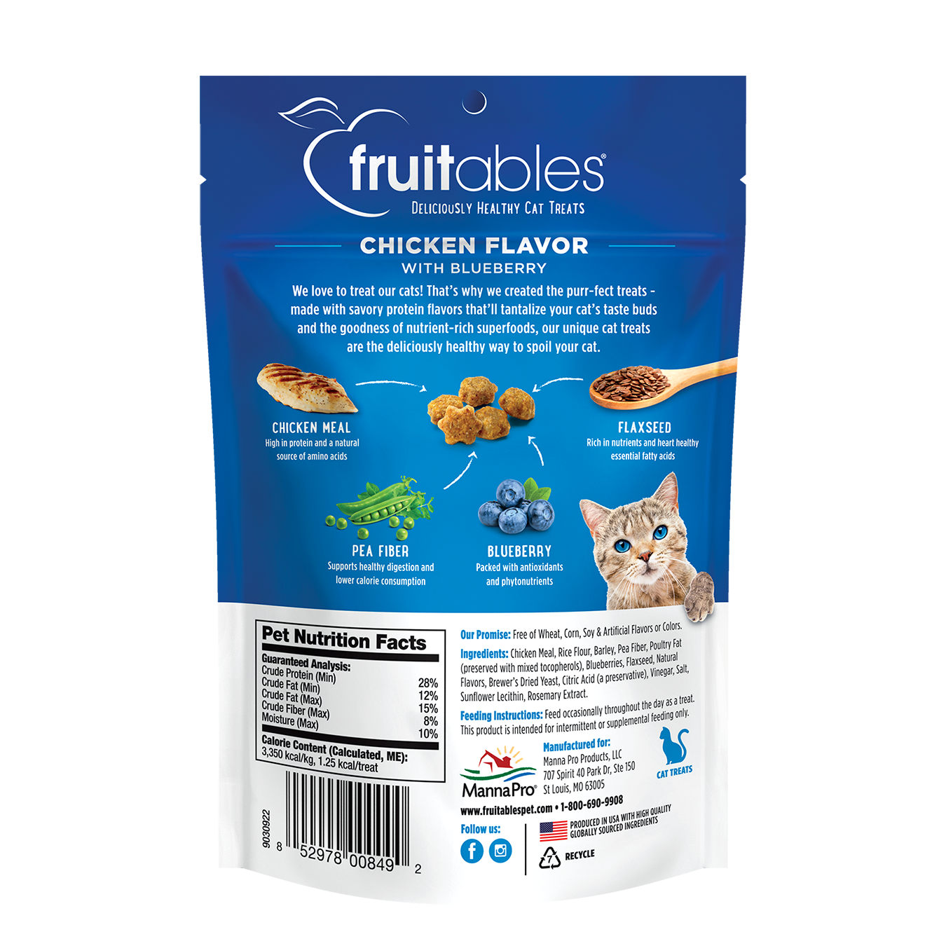 Fruitables Pollo y Arándonos - Snacks para Gatos