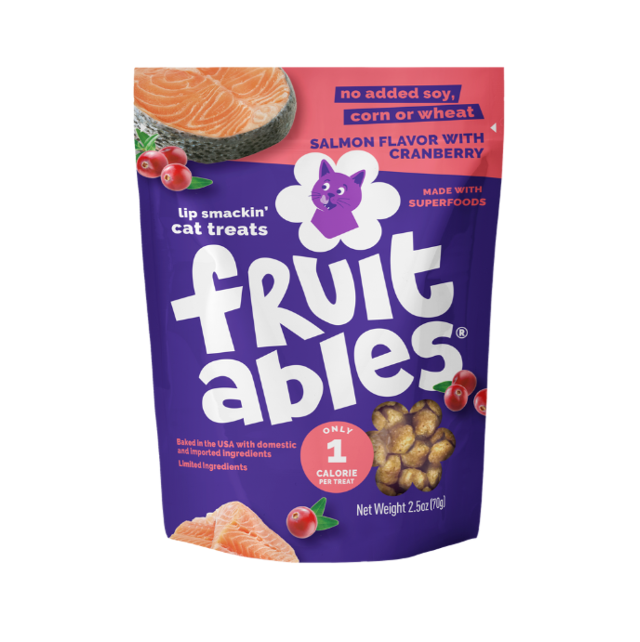 Fruitables Salmón y Arándanos - Snacks para Gatos