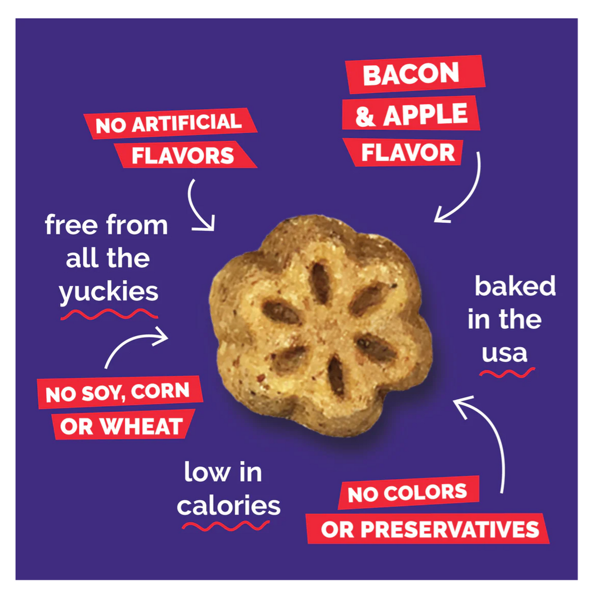 Fruitables Skinny Minis Apple Bacon - Snacks para Perros