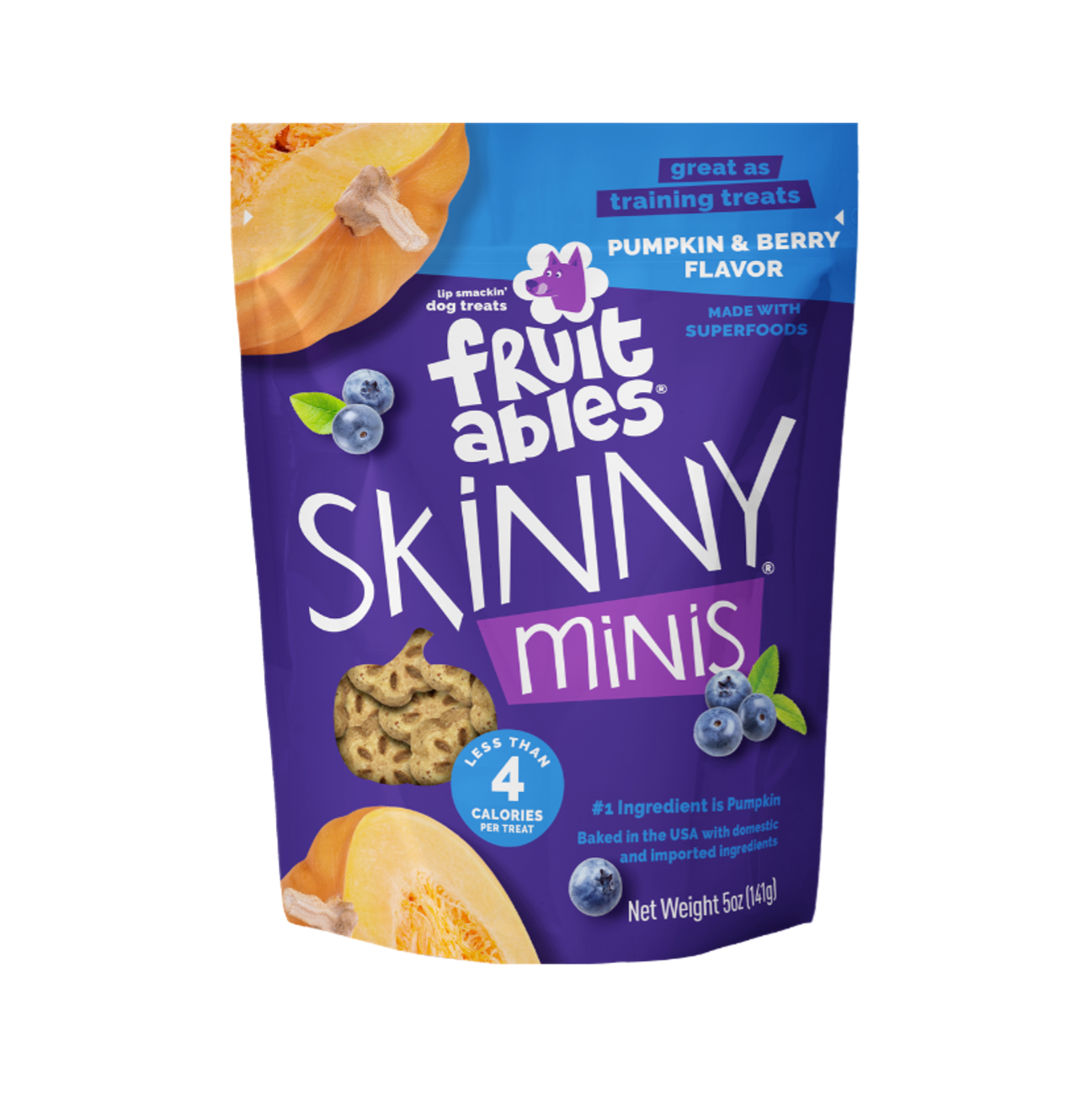 Fruitables Skinny Minis Pumpkin and Berry - Snacks para Perros