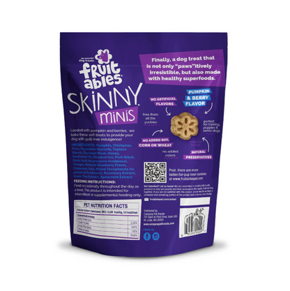 Fruitables Skinny Minis Pumpkin and Berry - Snacks para Perros