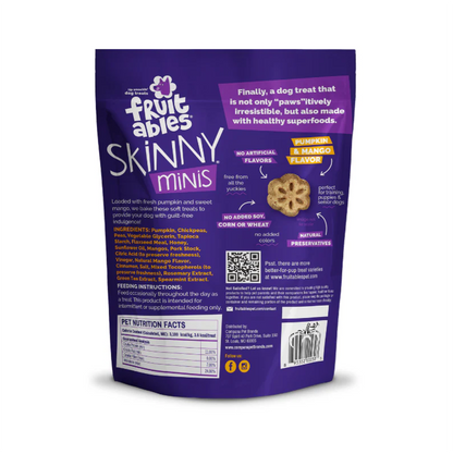 Fruitables Skinny Minis Pumpkin Mango - Snacks para Perros