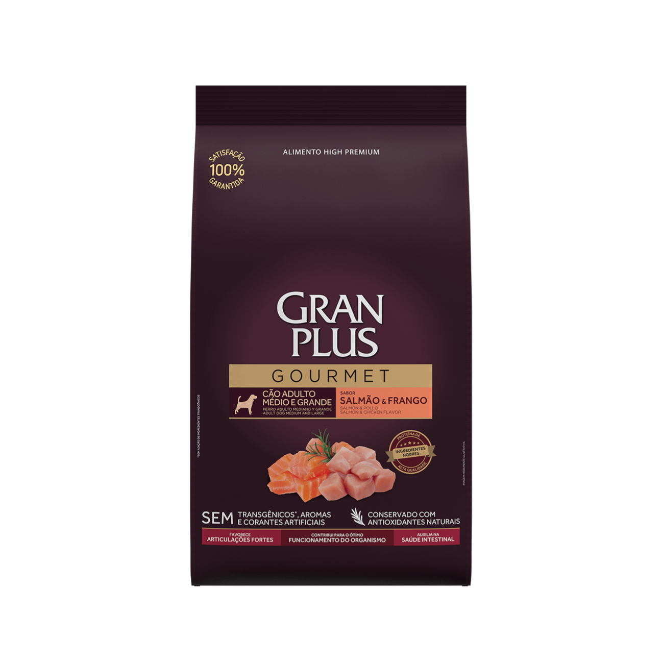 Gran Plus Gourmet Perro Adulto Mediano y Grande Salmón y Pollo (10.1 KG)