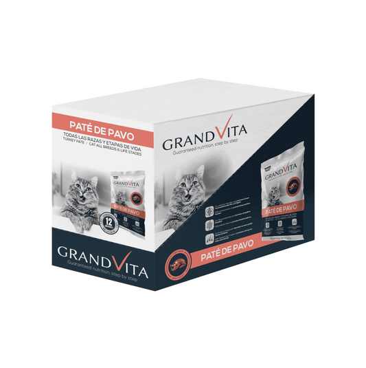 Grand Vita Paté de Pavo - Alimento húmedo para Gatos