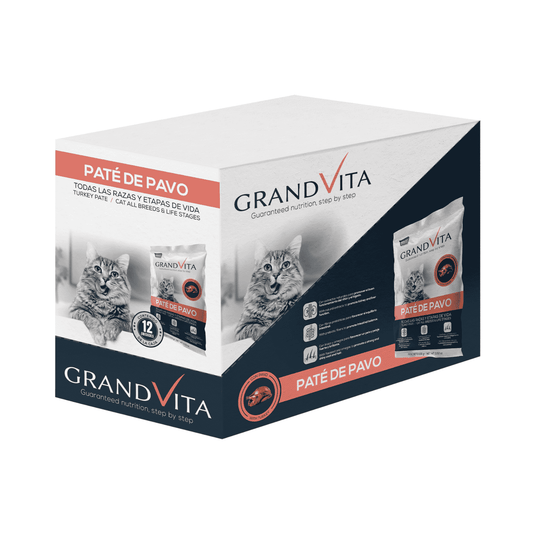 Grand Vita Paté de Pavo - Alimento húmedo para Gatos
