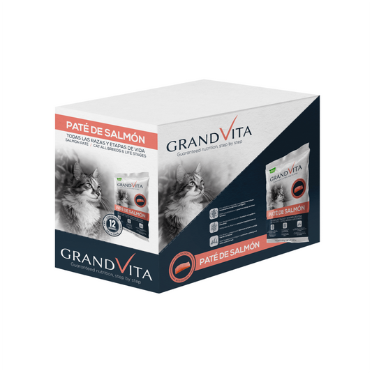 Grand Vita Paté de Salmón - Alimento húmedo para Gatos