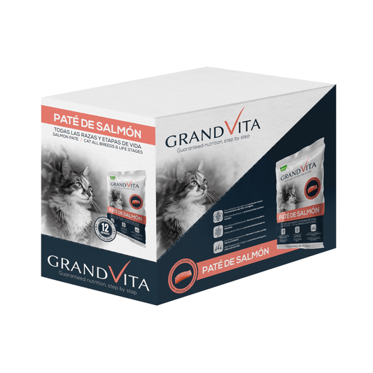 Grand Vita Paté de Salmón - Alimento húmedo para Gatos