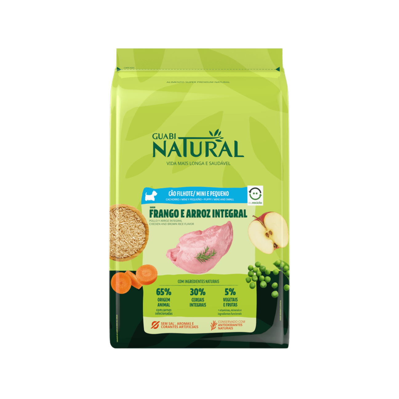 Guabi Natural Cachorro Mini y Pequeño Pollo - Alimento para Perros