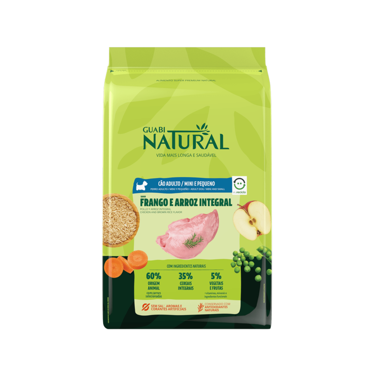 Guabi Natural Perro Adulto Mini y Pequeño Pollo - Alimento para Perros
