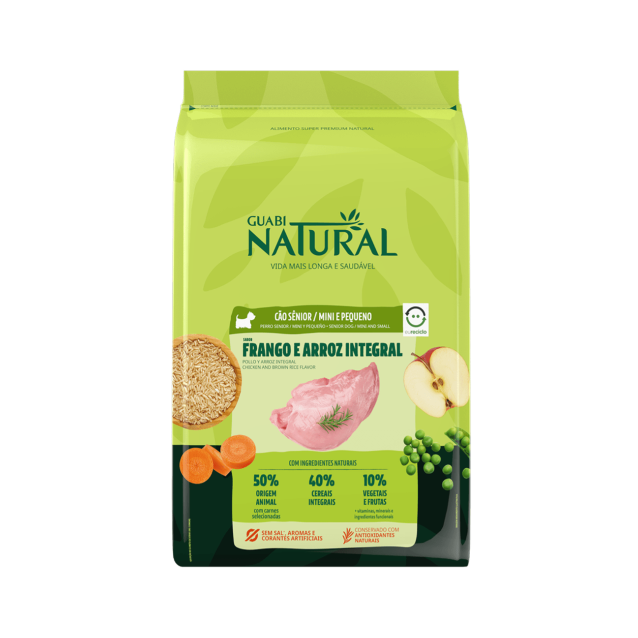 Guabi Natural Perro Senior Mini y Pequeño Pollo - Alimento para Perros