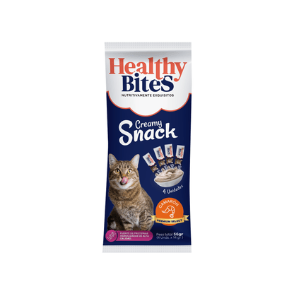 Healthy Bites Creamy Snack Camarón para Gatos - Snacks para Gatos