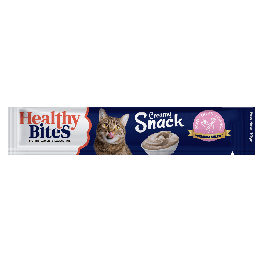 Healthy Bites Creamy Pavo con Arándanos para Gatos - Snacks para Gatos