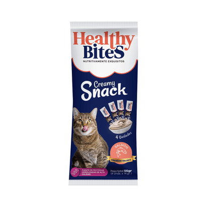 Healthy Bites Creamy Snack Salmón para Gatos - Snacks para Gatos