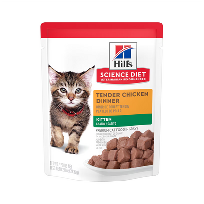 Hills Kitten Tender Chicken Dinner Pouch - Alimento Húmedo para Gatos
