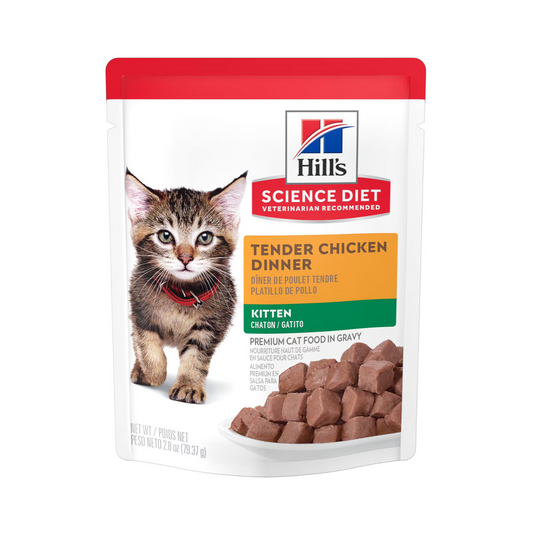 Hills Kitten Tender Chicken Dinner Pouch - Alimento Húmedo para Gatos