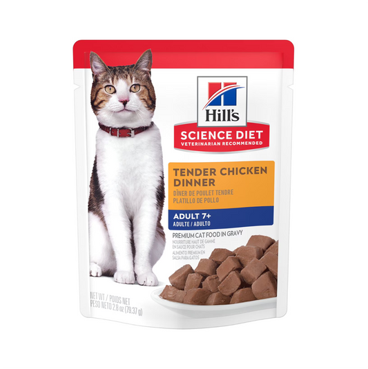 Hills Senior 7+ Tender Chicken Dinner Pouch - Alimento Húmedo para Gatos